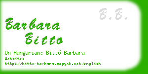 barbara bitto business card